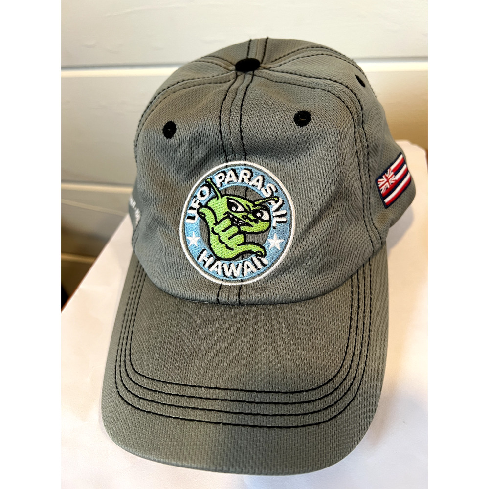 UFO Parasail Hawaii Grey Baseball‎ Cap Aloha Island Flag Snapback Hat